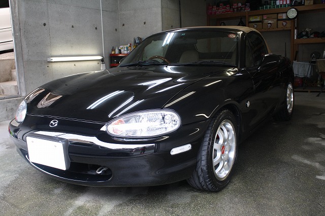 ロードスターにガラスコーティング(プレミアム)