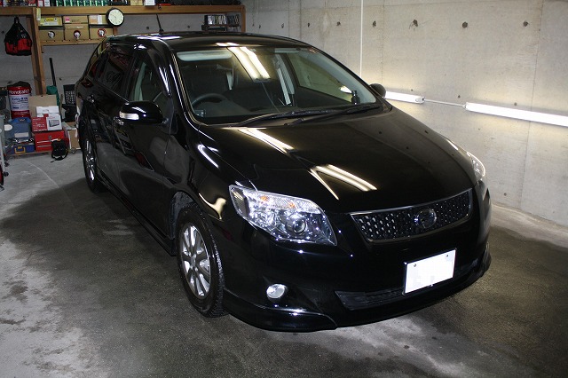 カローラフィールダ―にガラスコーティング(プレミアム)＆ガラス全面撥水