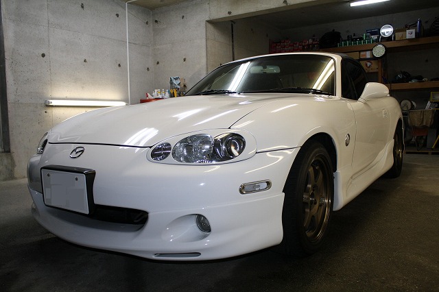 ロードスターにガラスコーティング(プレミアム)