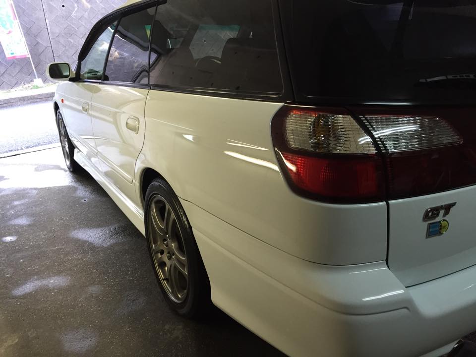 ランエボにガラスコーティング(スタンダード)＆水垢除去