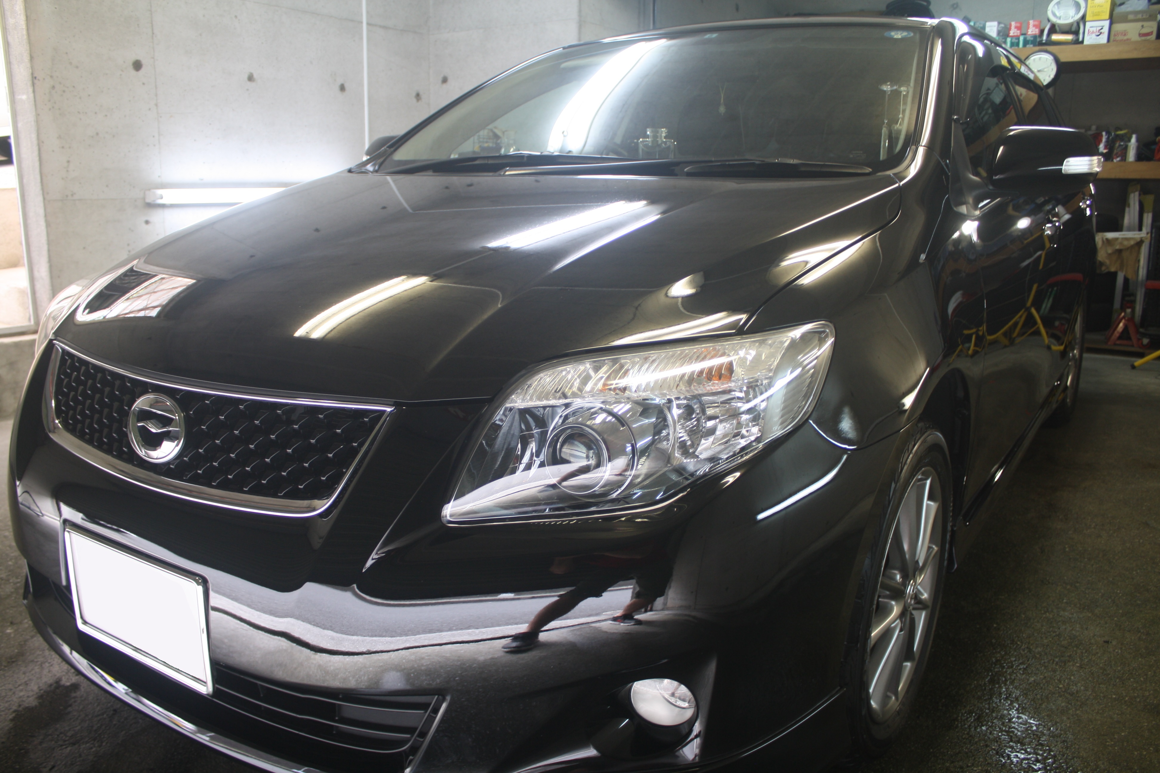 フィットにガラスコーティングプレミアムです。