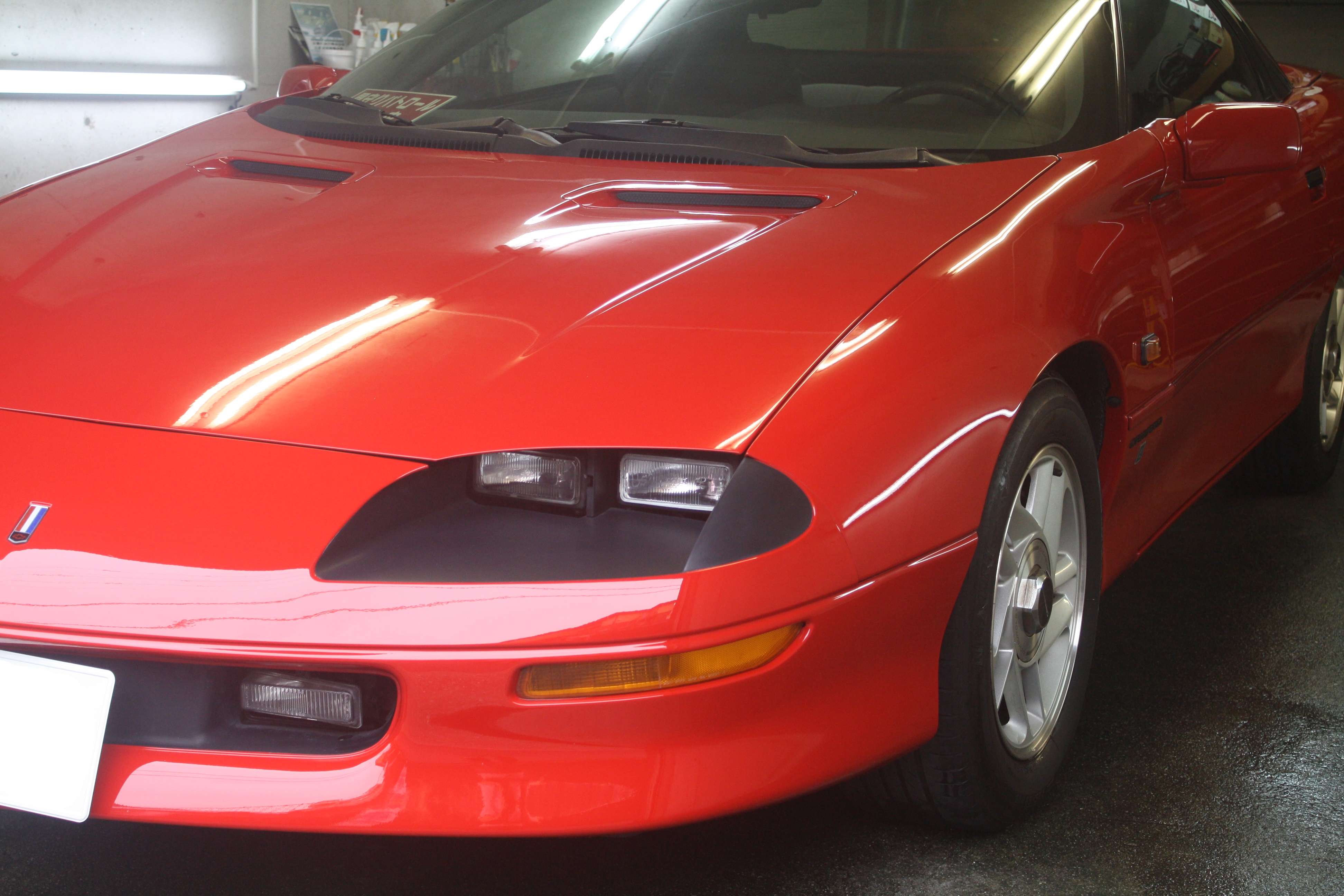 カマロにガラスコーティングプレミアム